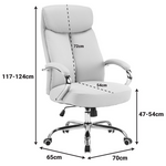 Καρέκλα Γραφείου Διευθυντή Venza Pakoworld pu σε Μαύρη Απόχρωση 70x65x117-124εκ