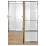 Ντουλάπα Ρούχων Τετράφυλλη Zelia Pakoworld με 2 Συρτάρια σε oak Απόχρωση 120x42x180εκ