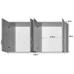 Πατάρι Ντουλάπας Zelia Pakoworld Τετράφυλλο σε oak Απόχρωση 120x42x60εκ