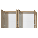 Ντουλάπα Ρούχων Τετράφυλλη με Πατάρι Zelia Pakoworld με 2 Συρτάρια σε oak Απόχρωση 120x42x240εκ