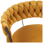 Πολυθρόνα Alkia Pakoworld σε Κίτρινο Βελούδο με Μαύρο Πόδι Μέταλλο 60x57x68εκ