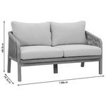 Σαλόνι Κήπου Malibu Pakoworld Μασίφ Ξύλο Ακακίας-Ύφασμα Μπεζ