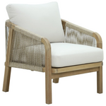 Σετ Σαλονιού 4τμχ Malibu i Pakoworld Μασίφ Ξύλο Ακακίας-Μπεζ Ύφασμα