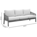 Σετ Σαλονιού 4τμχ Malibu i Pakoworld Μασίφ Ξύλο Ακακίας-Μπεζ Ύφασμα