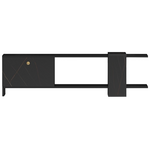 Έπιπλο Τηλεόρασης Standi Pakoworld σε Μαύρο-Μαύρο Μαρμάρου Απόχρωση 120x25x36.8εκ