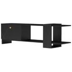 Έπιπλο Τηλεόρασης Standi Pakoworld σε Μαύρο-Μαύρο Μαρμάρου Απόχρωση 120x25x36.8εκ