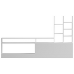 Σύνθετο Σαλονιού Seruno Pakoworld σε Λευκή Απόχρωση 170x25x100εκ