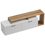 Έπιπλο Τηλεόρασης Tobler Pakoworld σε Oak- Λευκή Απόχρωση 170x40x53εκ