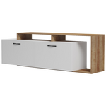 Έπιπλο Τηλεόρασης Tobler Pakoworld σε Oak- Λευκή Απόχρωση 170x40x53εκ