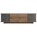 Έπιπλο Τηλεόρασης Zafore  Pakoworld σε oak-Καφέ Antique Απόχρωση 180x33x50εκ