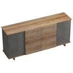 Μπουφές Zafore  Pakoworld σε oak - Καφέ Antique Απόχρωση 180x45x80εκ
