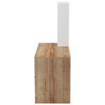 Γραφείο Εργασίας Bivoro με Ραφιέρα Pakoworld σε oak -Λευκή Απόχρωση 146x55x129εκ