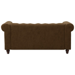 Kαναπές Διθέσιος Incredible Pakoworld Τύπου Chesterfield Ύφασμα σε Αντικέ Καφέ Απόχρωση 160x84x67εκ