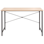 Γραφείο Εργασίας Senzia Pakoworld σε Φυσική Απόχρωση με Μαύρο Μέταλλο 120x60x75εκ