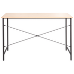 Γραφείο Εργασίας Senzia Pakoworld σε Φυσική Απόχρωση με Μαύρο Μέταλλο 120x60x75εκ