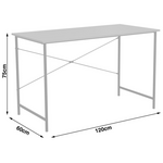 Γραφείο Εργασίας Senzia Pakoworld σε Φυσική Απόχρωση με Μαύρο Μέταλλο 120x60x75εκ