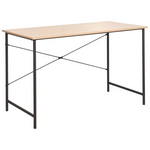 Γραφείο Εργασίας Senzia Pakoworld σε Φυσική Απόχρωση με Μαύρο Μέταλλο 120x60x75εκ