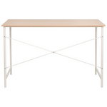 Γραφείο Εργασίας Senzia Pakoworld σε Φυσική Απόχρωση με Λευκό Μέταλλο 120x60x75εκ