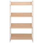 Βιβλιοθήκη Dorfie Pakoworld σε Φυσική Απόχρωση με Λευκό Μέταλλο 70x30x124.5εκ