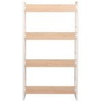 Βιβλιοθήκη Dorfie Pakoworld σε Φυσική Απόχρωση με Λευκό Μέταλλο 70x30x124.5εκ