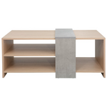 Τραπέζι Σαλονιού Cozeto Pakoworld σε Φυσική με Γκρι Cement Απόχρωση 100x53x41.5εκ