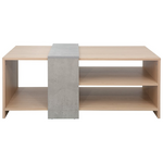 Τραπέζι Σαλονιού Cozeto Pakoworld σε Φυσική με Γκρι Cement Απόχρωση 100x53x41.5εκ