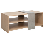 Τραπέζι Σαλονιού Cozeto Pakoworld σε Φυσική με Γκρι Cement Απόχρωση 100x53x41.5εκ