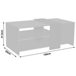 Τραπέζι Σαλονιού Cozeto Pakoworld σε Φυσική Απόχρωση με όψη Μαρμάρου 100x53x41.5εκ