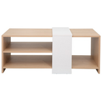 Τραπέζι Σαλονιού Cozeto Pakoworld σε Φυσική-Λευκή Απόχρωση 100x53x41.5εκ
