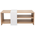 Τραπέζι Σαλονιού Cozeto Pakoworld σε Φυσική-Λευκή Απόχρωση 100x53x41.5εκ