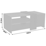 Τραπέζι Σαλονιού Cozeto Pakoworld σε Φυσική-Λευκή Απόχρωση 100x53x41.5εκ