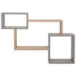 Ράφι Τοίχου Beldra Pakoworld σε Φυσική με Γκρι Cement Απόχρωση 84x15x57.8εκ