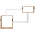 Ράφι Τοίχου Beldra Pakoworld σε Φυσική Απόχρωση με Λευκό 84x15x57.8εκ