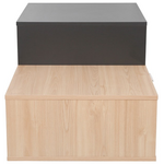 Τραπέζι Σαλονιού Vople Pakoworld σε Φυσική με Ανθρακί Απόχρωση 90x50x40εκ