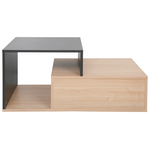 Τραπέζι Σαλονιού Vople Pakoworld σε Φυσική με Ανθρακί Απόχρωση 90x50x40εκ