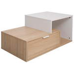 Τραπέζι Σαλονιού Vople Pakoworld σε Φυσική-Λευκή Απόχρωση 90x50x40εκ