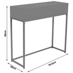 Κονσόλα Joumpa Pakoworld με Συρτάρι σε Φυσική Απόχρωση με Μαύρο Μέταλλο 80x28x76.5εκ