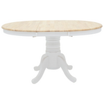 Tραπέζι Lars Pakoworld Επεκτεινόμενο Ξύλο-mdf Λευκό-Φυσικό Φ100(+38)x100x75εκ