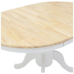 Tραπέζι Lars Pakoworld Επεκτεινόμενο Ξύλο-mdf Λευκό-Φυσικό Φ100(+38)x100x75εκ