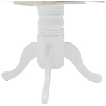 Tραπέζι Lars Pakoworld Επεκτεινόμενο Ξύλο-mdf Λευκό-Φυσικό Φ100(+38)x100x75εκ