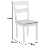 Καρέκλα York Pakoworld σε Λευκή-Φυσική Απόχρωση 39.5x47.5x89εκ