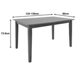 Tραπέζι Επεκτεινόμενο Mabor Pakoworld Ξύλο σε Καρυδί Απόχρωση 120-150x80x73,8εκ