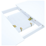 Tραπέζι Επεκτεινόμενο Mabor Pakoworld Ξύλο σε Λευκή Απόχρωση 120-150x80x73,8εκ