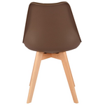 Καρέκλα Gaston Pakoworld pp-pu Καφέ Απόχρωση- Φυσικό Πόδι 43x51x75εκ