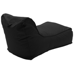 Πουφ Ξαπλώστρα Lara Pakoworld Αδιάβροχο σε Μαύρη Απόχρωση 60x150x40εκ