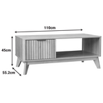 Τραπέζι Σαλονιού Hamea Pakoworld mdf σε Φυσική Απόχρωση 110x55,2x45εκ