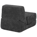 Πολυθρόνα-Κρεβάτι Ferderina Pakoworld Ύφασμα σε Ανθρακί Απόχρωση 90x76x65εκ