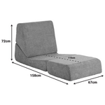 Πολυθρόνα-Κρεβάτι Ferderina Pakoworld Ύφασμα σε Ανθρακί Απόχρωση 90x76x65εκ