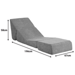 Πολυθρόνα-Κρεβάτι Ferderina Pakoworld Ύφασμα σε Ανθρακί Απόχρωση 90x76x65εκ