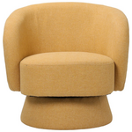 Πολυθρόνα Περιστρεφόμενη Kreslo Pakoworld Ύφασμα σε Κίτρινη Απόχρωση 78x81x77εκ
